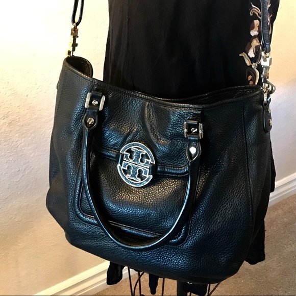 SOLD! TORY BURCH LG. AMANDA SATCHEL LEATHER BAG - Picture 2 of 8